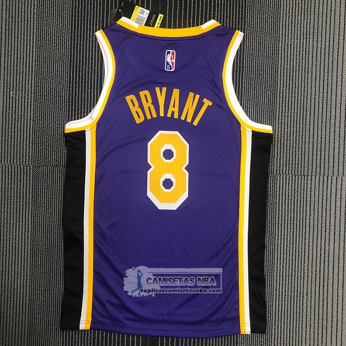 Camiseta Los Angeles Lakers Kobe Bryant NO 8 Statement 2021-22 Violeta